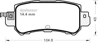 Jeu de plaquettes de frein - 1124 MGA