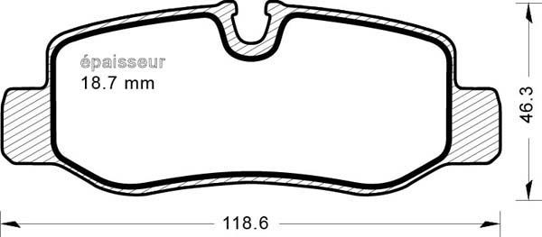 Jeu de plaquettes de frein - 1207 MGA