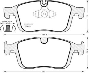 Jeu de plaquettes de frein - 1244 MGA