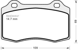 Jeu de plaquettes de frein - 1205 MGA