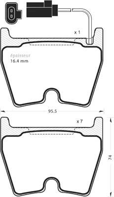 Jeu de plaquettes de frein - 1370 MGA