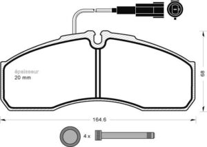 Jeu de plaquettes de frein - 1268 MGA