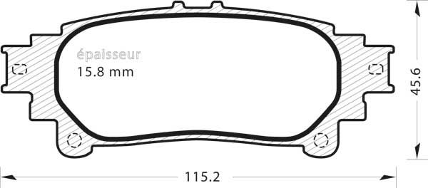 Jeu de plaquettes de frein - 1048 MGA