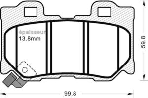 Jeu de plaquettes de frein - 1266 MGA