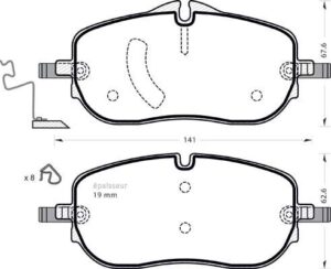 Jeu de plaquettes de frein - 1422 MGA