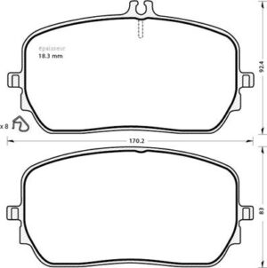 Jeu de plaquettes de frein - 1348 MGA