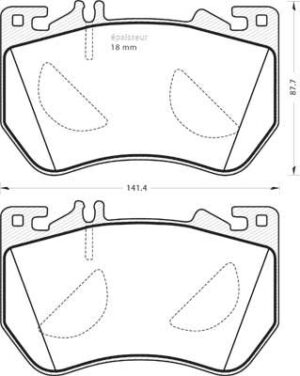 Jeu de plaquettes de frein - 1445 MGA