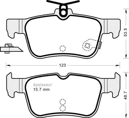 Jeu de plaquettes de frein - 1188 MGA