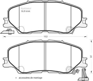 Jeu de plaquettes de frein - 1448 MGA