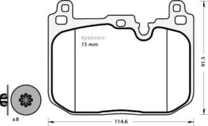 Jeu de plaquettes de frein - 1279 MGA