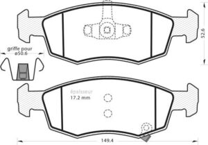 Jeu de plaquettes de frein - 1413 MGA