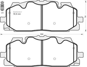 Jeu de plaquettes de frein - 1243 MGA