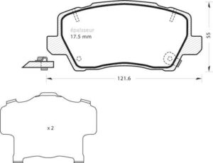 Jeu de plaquettes de frein - 1320 MGA