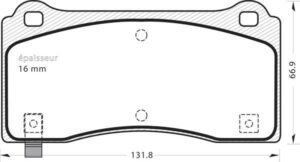 Jeu de plaquettes de frein - 1411 MGA