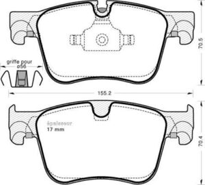 Jeu de plaquettes de frein - 1162 MGA