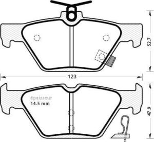 Jeu de plaquettes de frein - 1278 MGA
