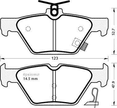 Jeu de plaquettes de frein - 1278 MGA