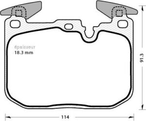 Jeu de plaquettes de frein - 1154 MGA