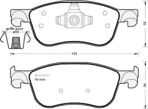 Jeu de plaquettes de frein - 1284 MGA
