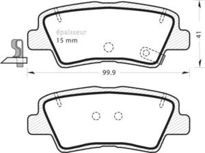 Jeu de plaquettes de frein - 1310 MGA