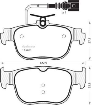 Jeu de plaquettes de frein - 1458 MGA