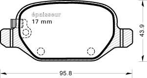 Jeu de plaquettes de frein - 1135 MGA