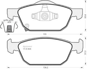 Jeu de plaquettes de frein - 1156 MGA