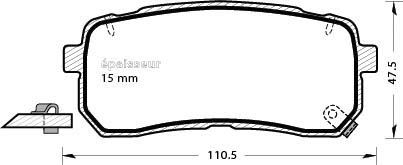 Jeu de plaquettes de frein - 1231 MGA