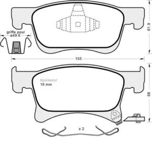 Jeu de plaquettes de frein - 1197 MGA