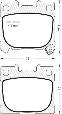 Jeu de plaquettes de frein - 1433 MGA