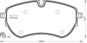 Jeu de plaquettes de frein - 1302 MGA
