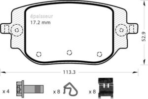 Jeu de plaquettes de frein - 1410 MGA