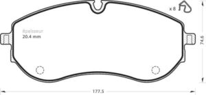 Jeu de plaquettes de frein - 1377 MGA