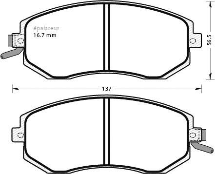 Jeu de plaquettes de frein - 1275 MGA