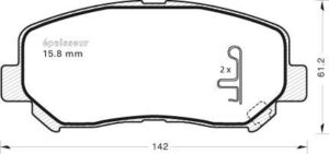 Jeu de plaquettes de frein - 1123 MGA