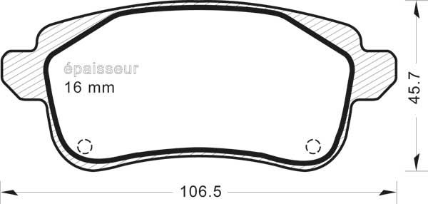 Jeu de plaquettes de frein - 1224 MGA
