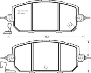 Jeu de plaquettes de frein - 1407 MGA
