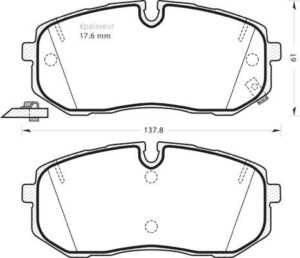 Jeu de plaquettes de frein - 1434 MGA