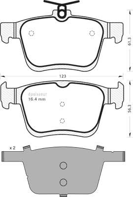 Jeu de plaquettes de frein - 1457 MGA