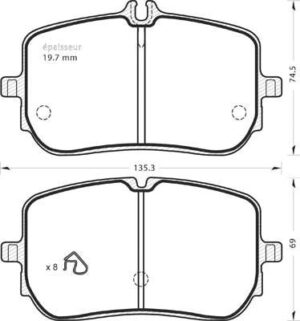 Jeu de plaquettes de frein - 1357 MGA