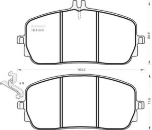Jeu de plaquettes de frein - 1449 MGA