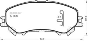 Jeu de plaquettes de frein - 1189 MGA