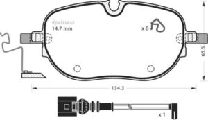 Jeu de plaquettes de frein - 1379 MGA