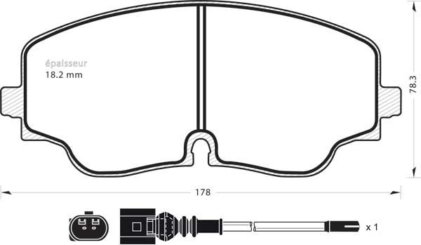 Jeu de plaquettes de frein - 1418 MGA