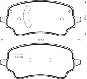 Jeu de plaquettes de frein - 1376 MGA