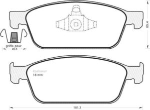 Jeu de plaquettes de frein - 1363 MGA