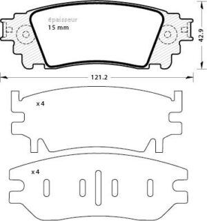 Jeu de plaquettes de frein - 1345 MGA