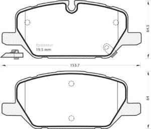 Jeu de plaquettes de frein - 1440 MGA