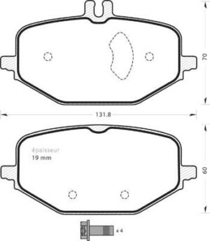 Jeu de plaquettes de frein - 1362 MGA