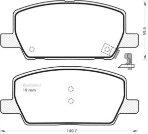 Jeu de plaquettes de frein - 1338 MGA